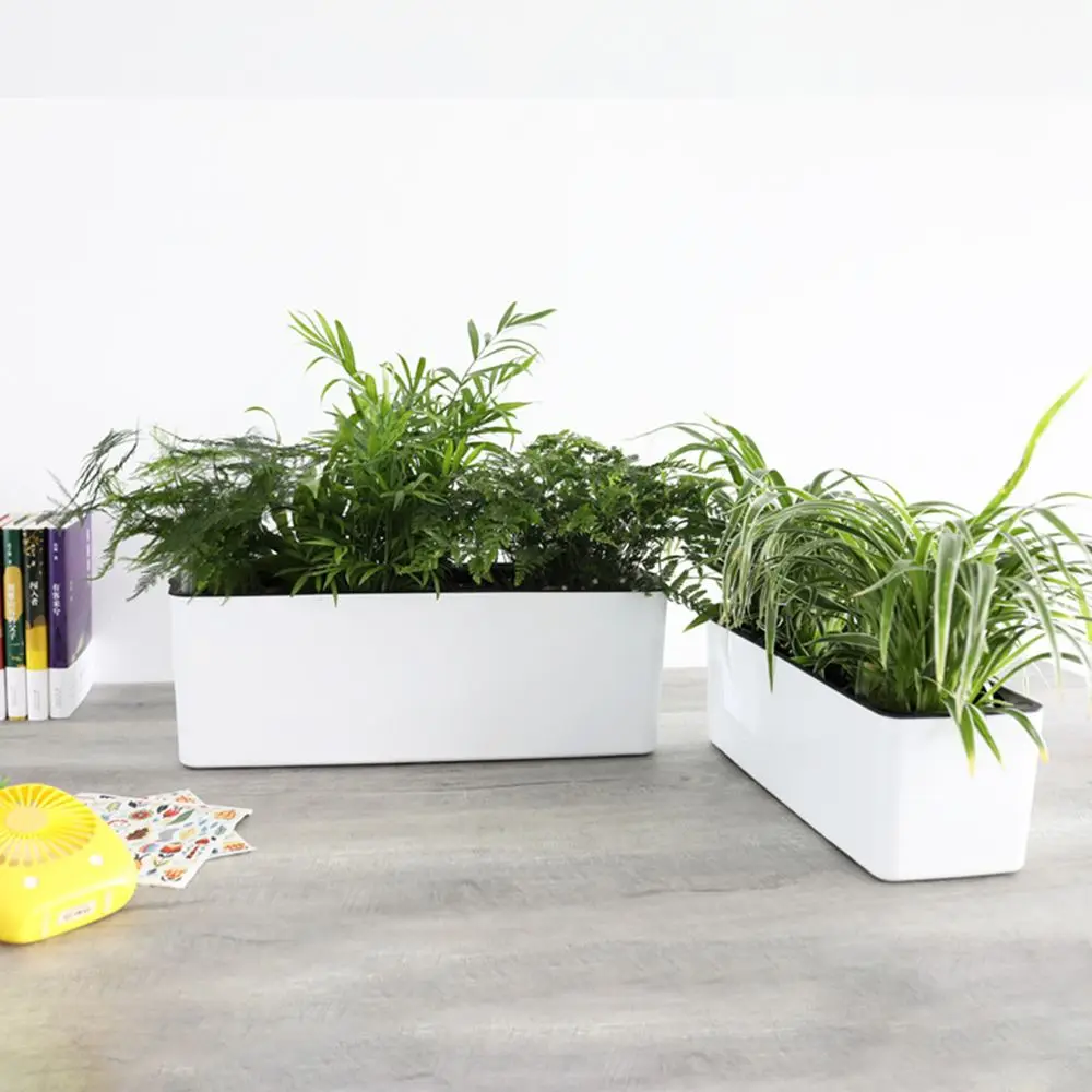 Länglicher Blumentopf Plastik, rechteckiger Pflanzkasten – Bild 2