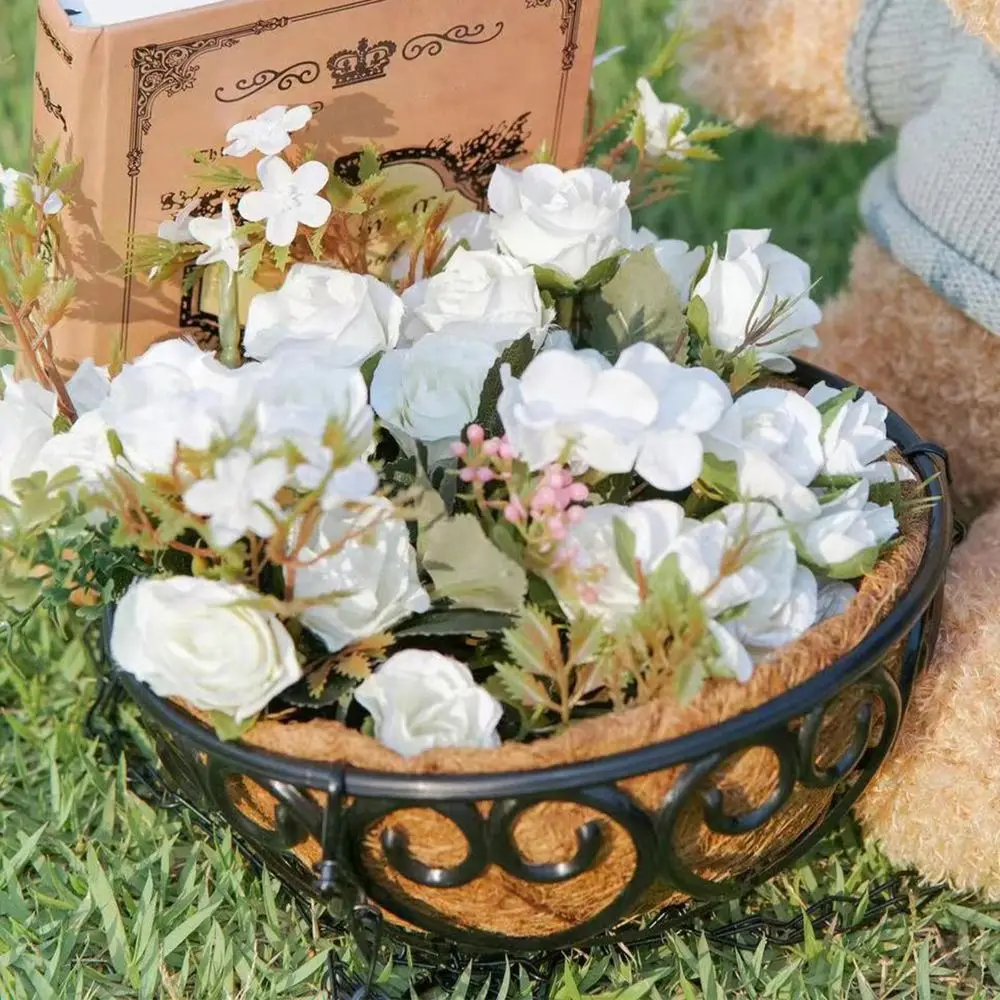 Großer Blumentopf zum Aufhängen, Hängekorb mit Kette – Bild 2