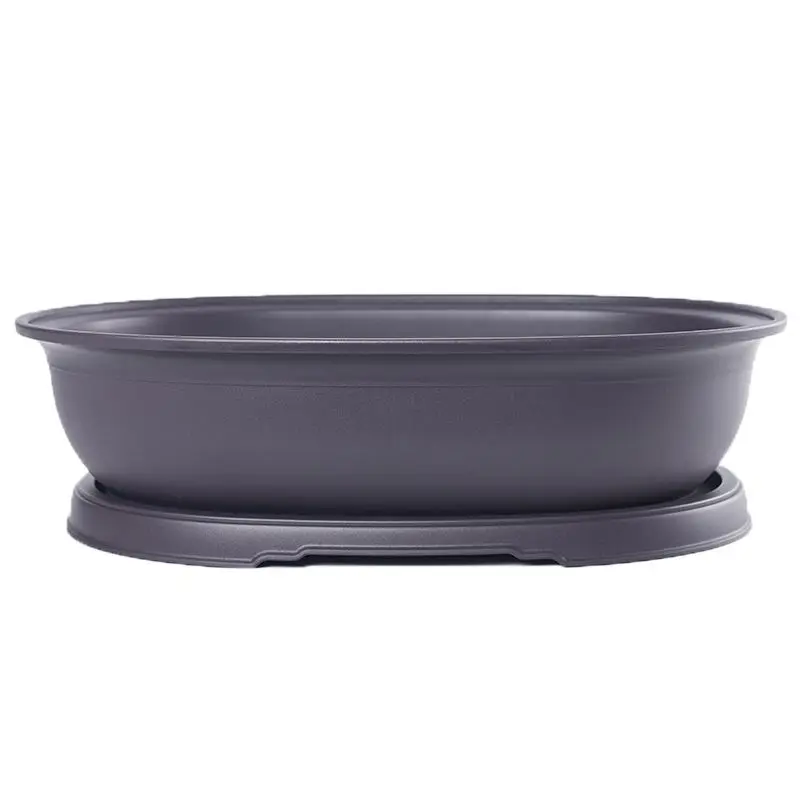 Schale für Blumentöpfe oval mit Untersetzer, 25 und 35 cm – Bild 2
