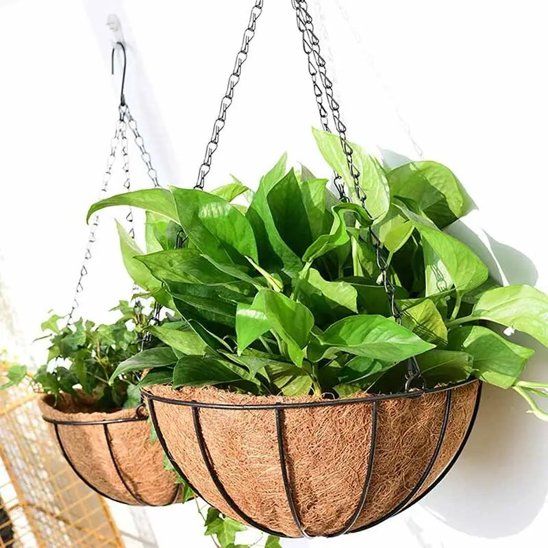 Hängender Blumentopf 25 cm als Pflanzkorb mit Kette – Bild 2