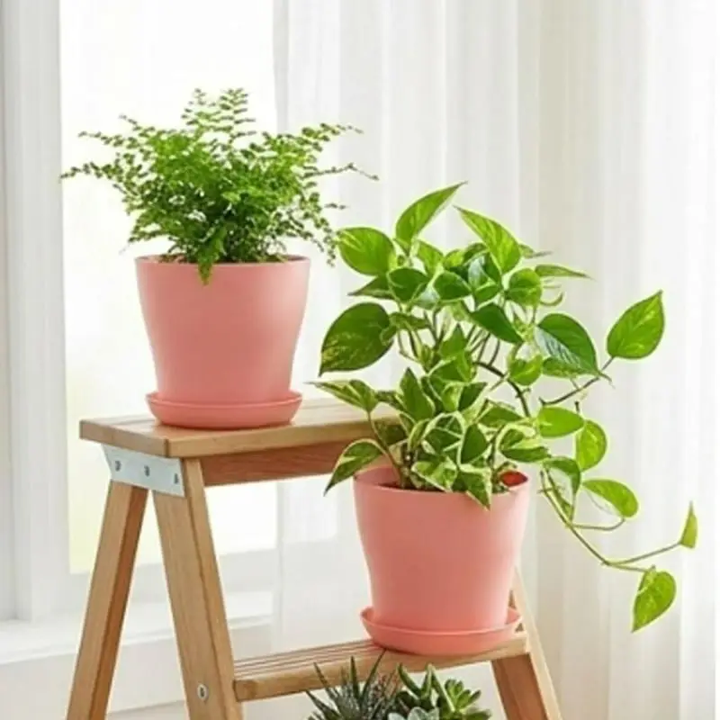 Blumentopf konisch mit passendem Untersetzer, glatt – Bild 4