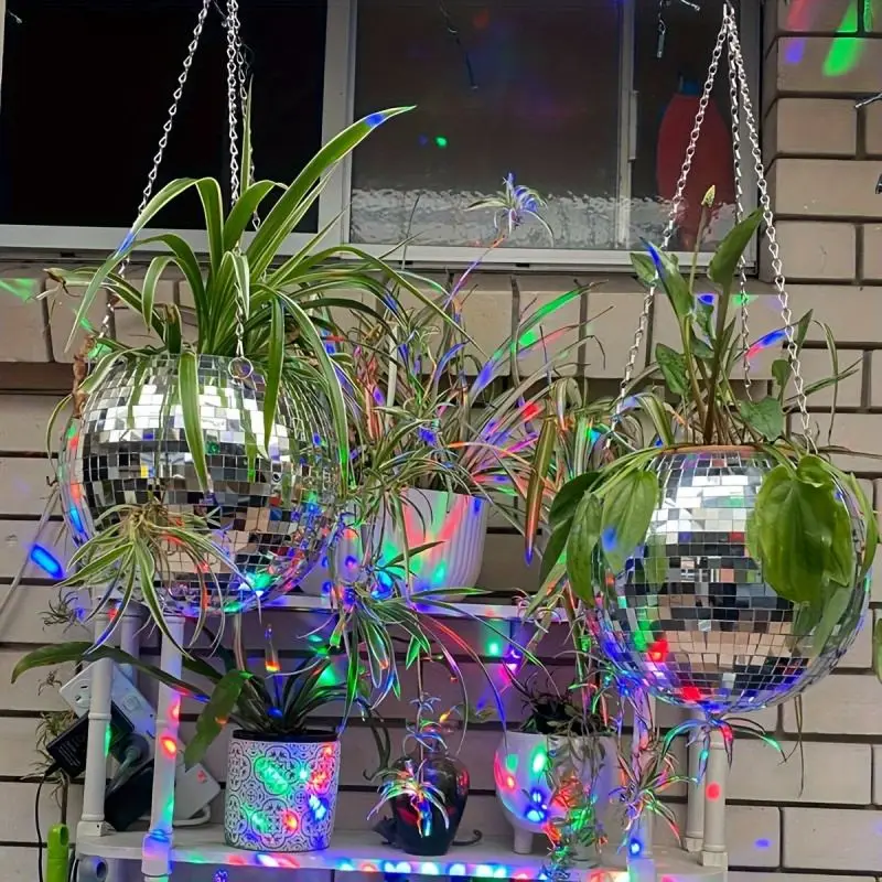 Blumenampel Outdoor als Spiegelkugel zum Aufhängen – Bild 4