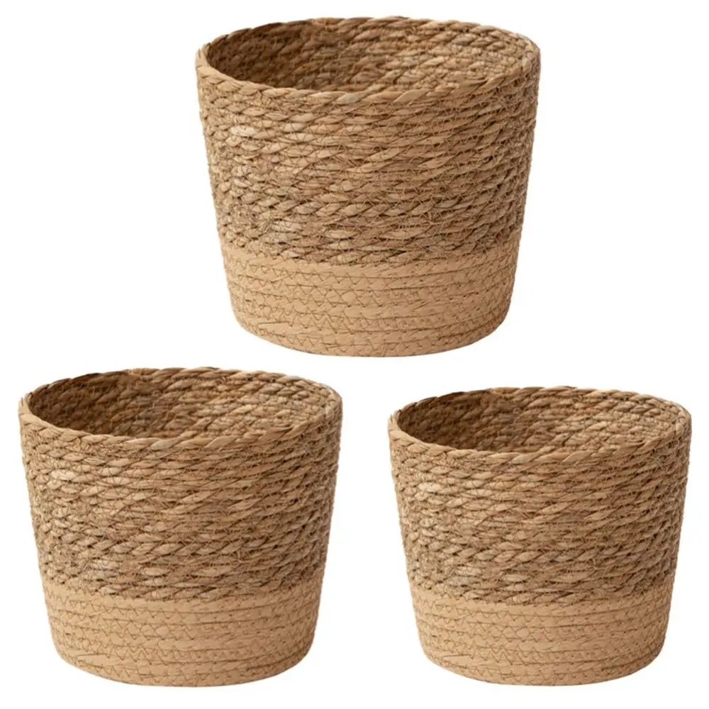 Blumentopf in Rattan-Optik, zweifarbig geflochten, konisch – Bild 5