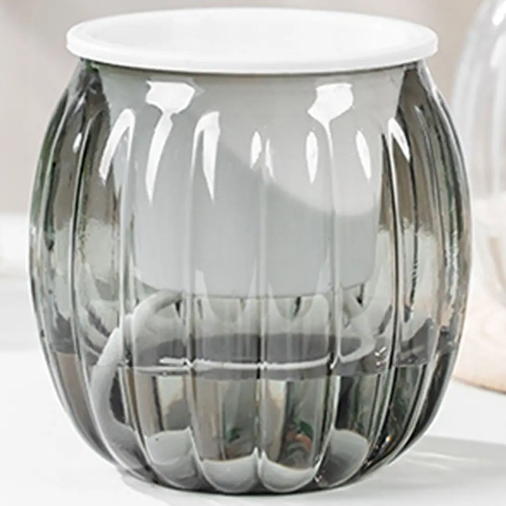 Blumentopf transparent, gerippt und bauchig – Bild 4