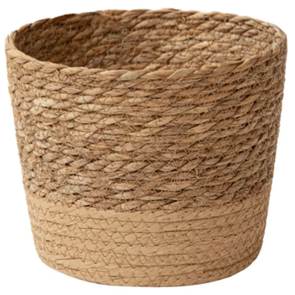Blumentopf in Rattan-Optik, zweifarbig geflochten, konisch – Bild 6